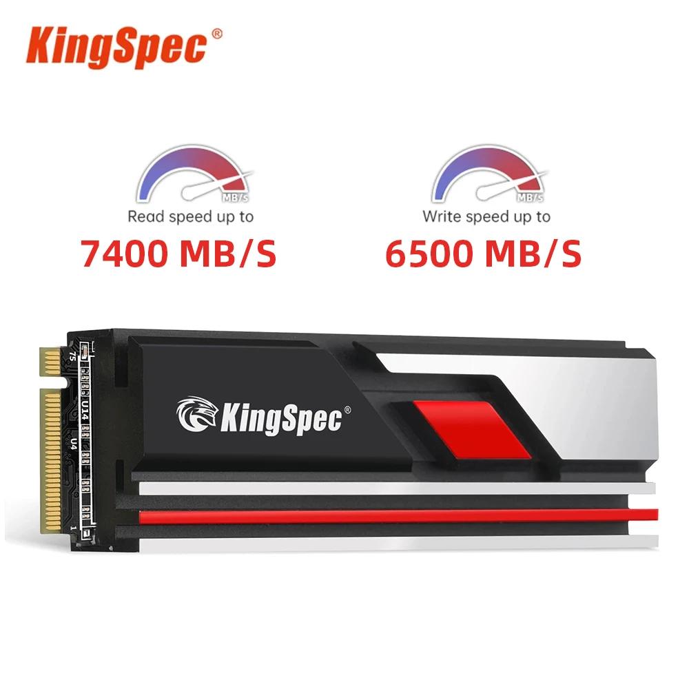 KingSpec SSD NMVe M2 SSD 2TB 512GB 1TB PCIe 4.0 x4, Dram 7400mb/s M.2 2280 NVMe SSD Gen4 ϵ ̺ PS5 ũž ˷̴ ð TL